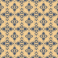 Blue and white watercolor ornament painted with watercolor on paper.