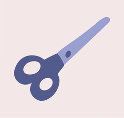 School element of colorful set. This scissors is perfect for educational materials, craft-related content, or any project that celebrates the joy of cutting and crafting. Vector illustration.