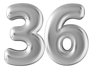 Silver 3d number 36