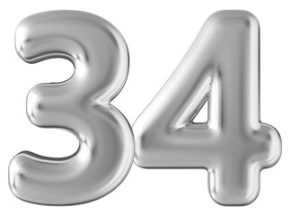 Silver 3d number 34