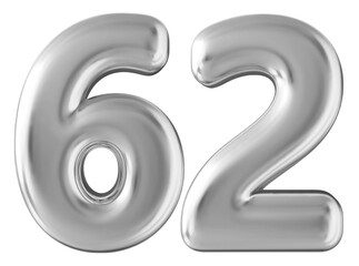Silver 3d number 62