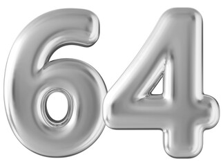 Silver 3d number 64