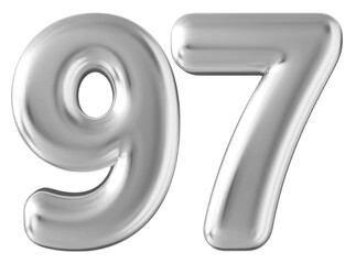 Silver 3d number 97