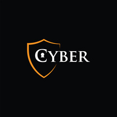 Cyber logo design vector template