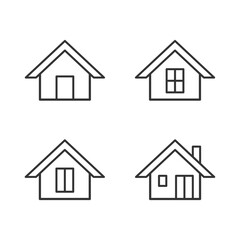 Home icons stock illustration.