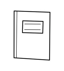 School element of colorful set. This stylish outline image of a notebook signifies the start of a new academic journey, making it a perfect addition to stationery promotions. Vector illustration.