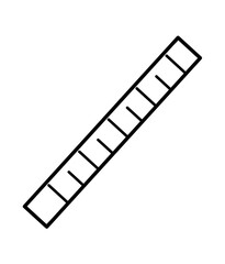 School element of colorful set. Its outline ruler design symbolizes accuracy and growth, making it a great choice for educational content. Vector illustration.