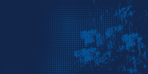 blue color pattern gradient grunge texture background. Dots pop art comics sport style vector illustration Abstract background dark blue with modern corporate concept grunge design