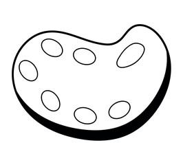 School element of colorful set. This outline design of a color palette exudes artistic potential and the vibrant world of education. Vector illustration.