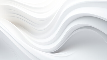 Abstract white and gray color, modern design stripes background with wave pattern. 3D illustration.	