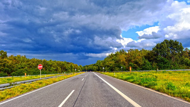 B45 N&auml;he Rodgau in Richtung Hanau (Hessen) 