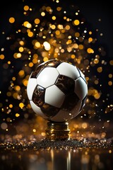 Fototapeta premium golden soccer ball