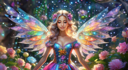 A young beautiful fairy in an enchanted forest.jpg