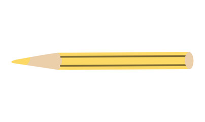 School element of colorful set. This bright yellow pencil represents the idea that education is a canvas where students paint their unique experiences and ideas. Vector illustration.
