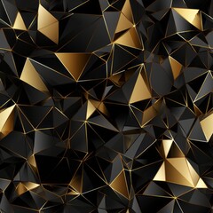 Seamless golden geometric shapes vector patterns for modern and trendy design projects