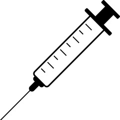 Syringe icon vector Injection Medical image.