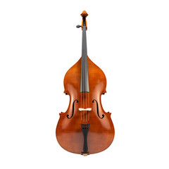 Double bass isolated on transparent background