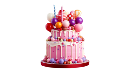 birthday cake with candles isolated on transparent background Remove png, Clipping Path, pen tool