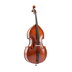 Obraz premium Double bass isolated on transparent background
