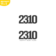 Creative Happy New Year 2310 Logo Design