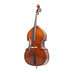 Fototapeta premium Double bass isolated on transparent background