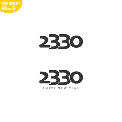 Creative Happy New Year 2330 Logo Design