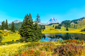 Der Körbersee in Schröcken (Vorarlberg, Österreich) 