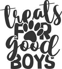 Treats For Good Boys - Pet Treat Jar Illustration