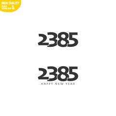Creative Happy New Year 2385 Logo Design