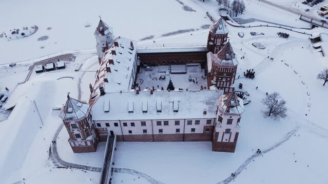 Medieval castle in the village of Mir, Belarus.
