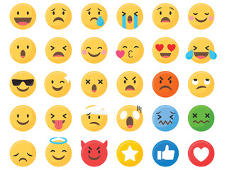 emoji set eps 10 vector illustration