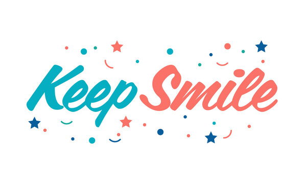 Text effect design the word keep smile