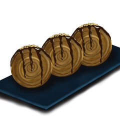 Delicious chocolate flavored cromboloni