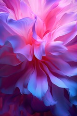 Abstract background with bright pink neon light petals
