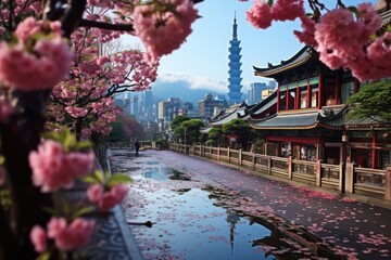 Taipei city spring time