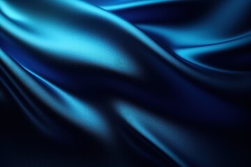 Obraz premium Black dark azure cobalt sapphire blue abstract background. Color gradient. Geometric shape. Wave, wavy curved line. Rough grunge grain noise. Light neon metallic shine shimmer bright. Design.