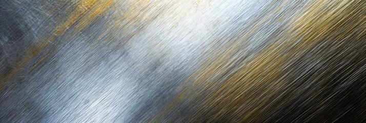 Shiny Metallic Brushed Texture Background with Bright Steel Finish