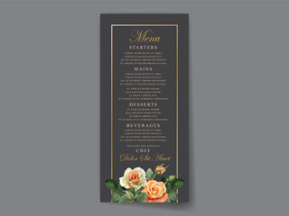 beautiful and elegant roses wedding invitation card set