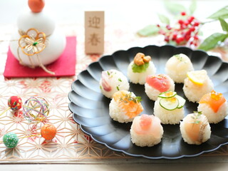 正月料理 てまり寿司