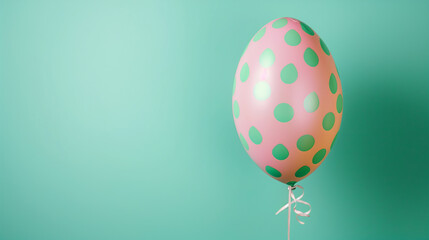 Easter egg shaped balloon isolated on background	