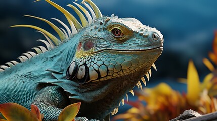 Fototapeta premium Lizard Galapagos island animal conservation tourism