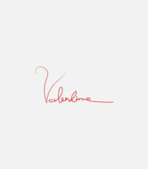 Fototapeta na wymiar greetings with valentine writing, happy Valentine's Day