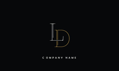 LD, DL, L, D Abstract Letters Logo Monogram