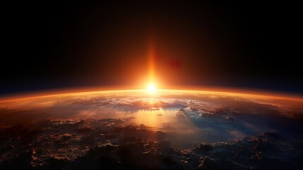 sunrise over earth
