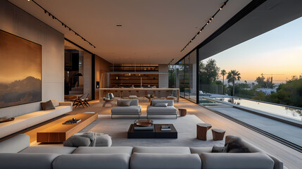 interior of a living room in a villa in L.A.