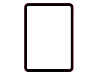 Pink tablet. vector graphic.