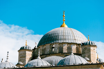 Fototapeta na wymiar Architectural details of Eminonu Yeni Cami or New Mosque