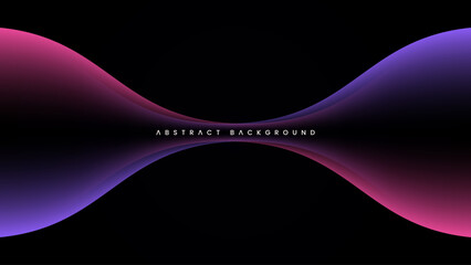 Dynamic Purple and Pink Waves on Black Background