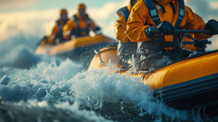 Marine rescue units are on duty to assist