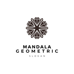Mandala ornament geometric logo 